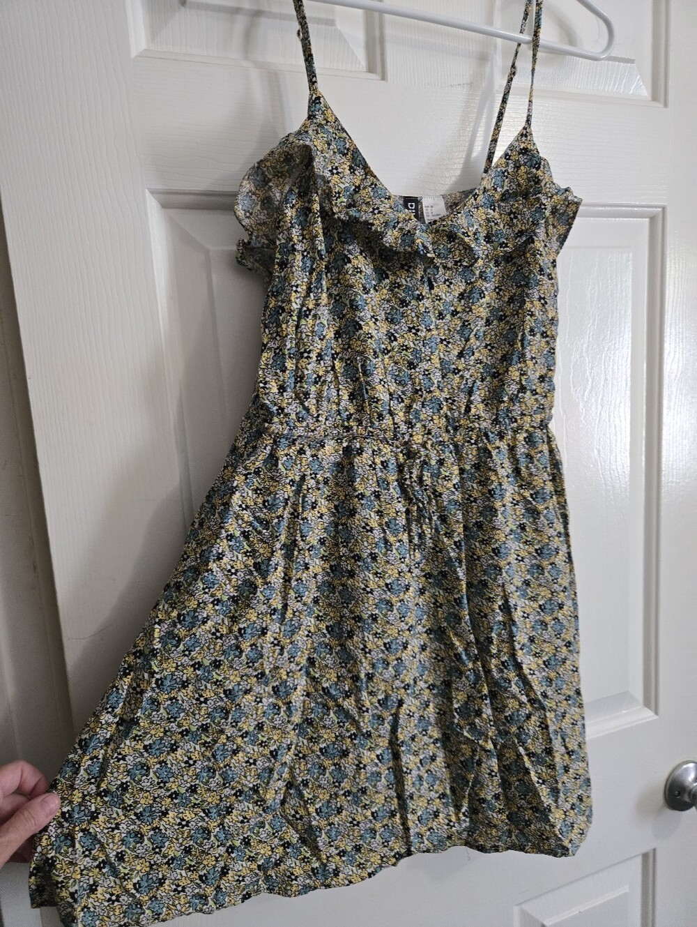 H&M Floral Ruffle Sundress - Blue & Yellow